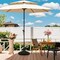 Black Metal Fillable Patio Umbrella Base Stand with Handle 22 inches